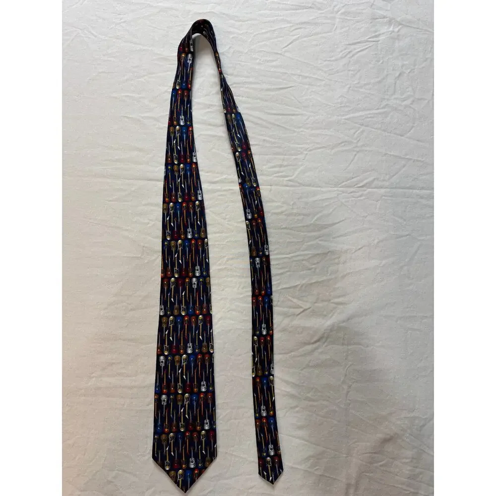 Addiction Mens Guitar Print‎ Tie 59 Inch